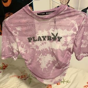 Playboy x missguided mesh top
